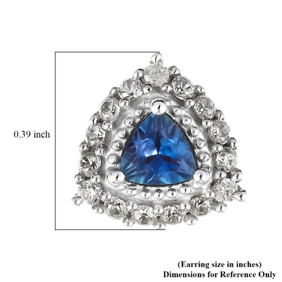 ❤️HOST PICK! Lab Created Alexandrite & Zircon Earrings Sterling Silver 1.30* - Picture 4 of 5